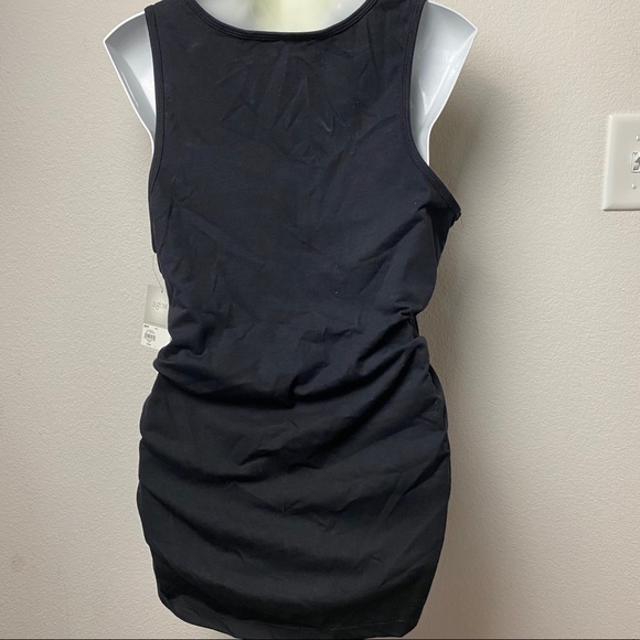 a: glow Maternity Black Side Shirred Tank Top - Picture 2 of 2